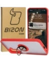 Bizon Case Hybrid Ring Samsung Galaxy A26 5G füstös piros kerettel