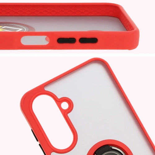 Kup Bizon Case Hybrid Ring Samsung Galaxy A26 5G fumurie cu un cadru roșu - BIZ8082 - {ean13} - Sklep Home Screen