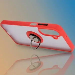 Kup Bizon Case Hybrid Ring Samsung Galaxy A26 5G rauchig mit einem roten Rahmen - BIZ8082 - {ean13} - Sklep Home Screen