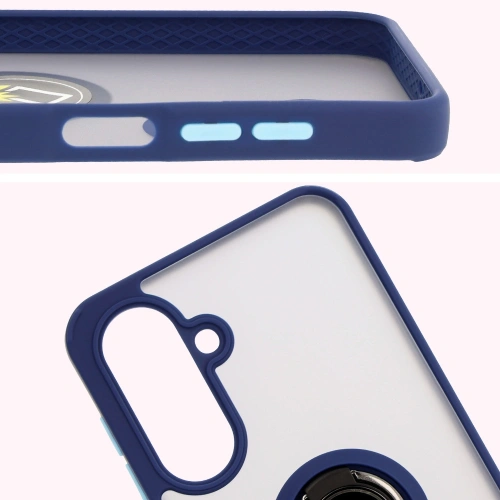 Kup Etui z uchwytem na palec Bizon Case Hybrid Ring do Samsung Galaxy A26 5G dýhované s modrým rámečkem - BIZ8083 - {ean13} - Sklep Home Screen