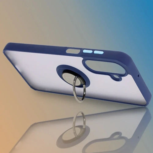 Kup Bizon Case Hybrid Ring Samsung Galaxy A26 5G fumuriu cu un cadru albastru închis - BIZ8083 - {ean13} - Sklep Home Screen
