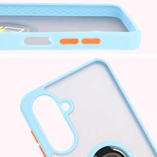 Buy Bizon Case Hybrid Ring Samsung Galaxy A26 5G smoky with a light blue frame - BIZ8084 - {ean13} - Home Screen Store Europe