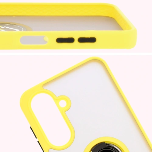 Buy Bizon Case Hybrid Ring Samsung Galaxy A26 5G smoky with a yellow frame - BIZ8085 - {ean13} - Home Screen Store Europe