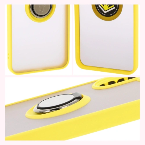 Buy Bizon Case Hybrid Ring Samsung Galaxy A26 5G smoky with a yellow frame - BIZ8085 - {ean13} - Home Screen Store Europe