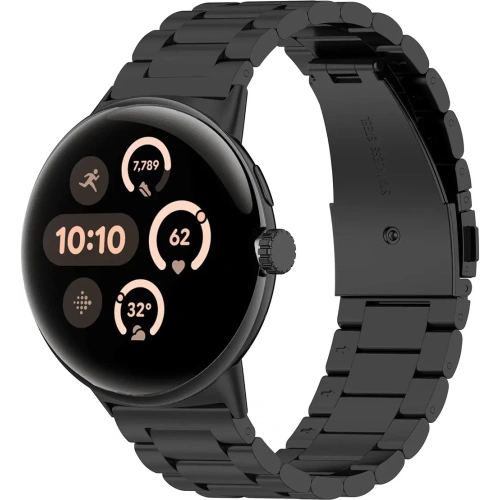 Kup Pasek z nerezové oceli Bizon Strap Watch Aura do Google Pixel Watch 3 / 2 / 1 41 mm černý - BIZ8086 - {ean13} - Sklep Home Screen