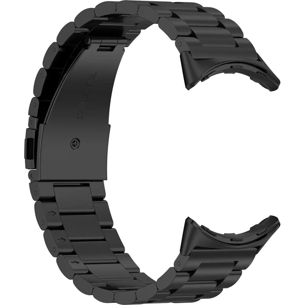 Pasek ze stali nierdzewnej Bizon Strap Watch Aura do Google Pixel Watch 3 / 2 / 1 41 mm czarny