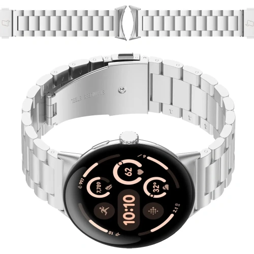 Kup Bizon Strap Óra Aura Google Pixel Óra 3 / 2 / 1 41 mm ezüst - BIZ8088 - {ean13} - Sklep Home Screen
