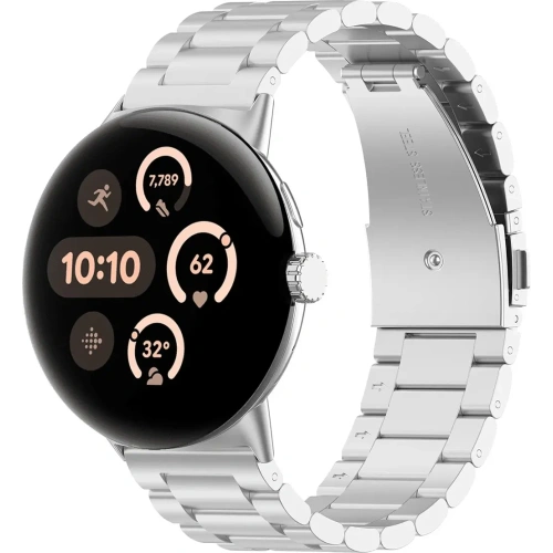 Kup Bizon Armbanduhr Aura Google Pixel Uhr 3 / 2 / 1 41 mm silber - BIZ8088 - {ean13} - Sklep Home Screen
