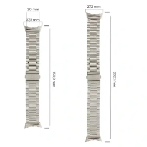 Kup Pásek z nerezové oceli Bizon Strap Watch Aura do Google Pixel Watch 3 / 2 / 1 41 mm stříbrný - BIZ8088 - {ean13} - Sklep Home Screen