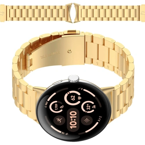 Kup Bizon Strap Uhr Aura Google Pixel Uhr 3 / 2 / 1 41 mm gold - BIZ8089 - {ean13} - Sklep Home Screen