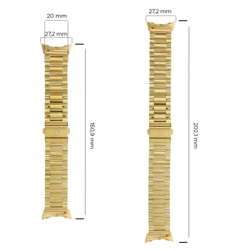 Buy Bizon Strap Watch Aura Google Pixel Watch 3 / 2 / 1 41 mm gold - BIZ8089 - {ean13} - Home Screen Store Europe