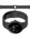 Pasek ze stali nierdzewnej Bizon Strap Watch Aura do Google Pixel Watch 3 45 mm černý
