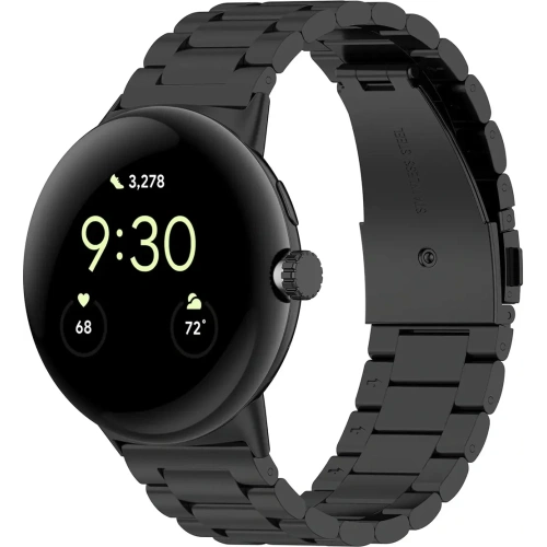 Kup Pasek ze stali nierdzewnej Bizon Strap Watch Aura do Google Pixel Watch 3 45 mm černý - BIZ8090 - {ean13} - Sklep Home Screen