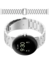 Bizon Strap Óra Aura Google Pixel Óra 3 45 mm ezüst