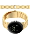Pasek ze stali nierdzewnej Bizon Strap Watch Aura do Google Pixel Watch 3 45 mm zlatý