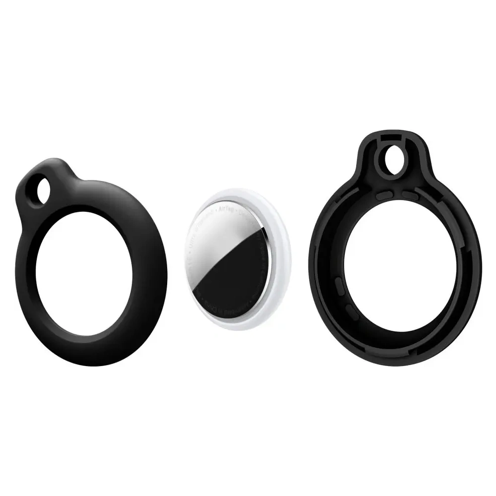 Etui Tech-Protect Rough Apple Airtag Black [2 PACK]