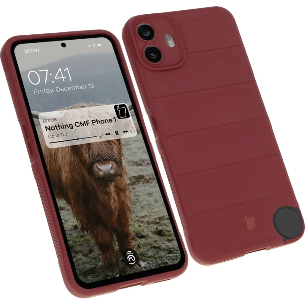 Pancerne etui Bizon Case Tur do Nothing CMF Phone 1 ciemnofioletowe