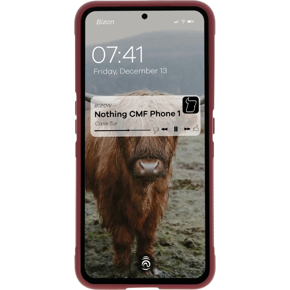 Pancerne etui Bizon Case Tur do Nothing CMF Phone 1 ciemnofioletowe