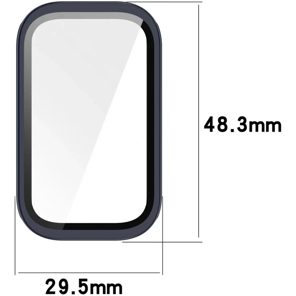 Etui ze szkłem do zegarka Bizon Case+Glass Watch do Xiaomi Smart Band 9 Active / Redmi Smart Band 3 niebieskie