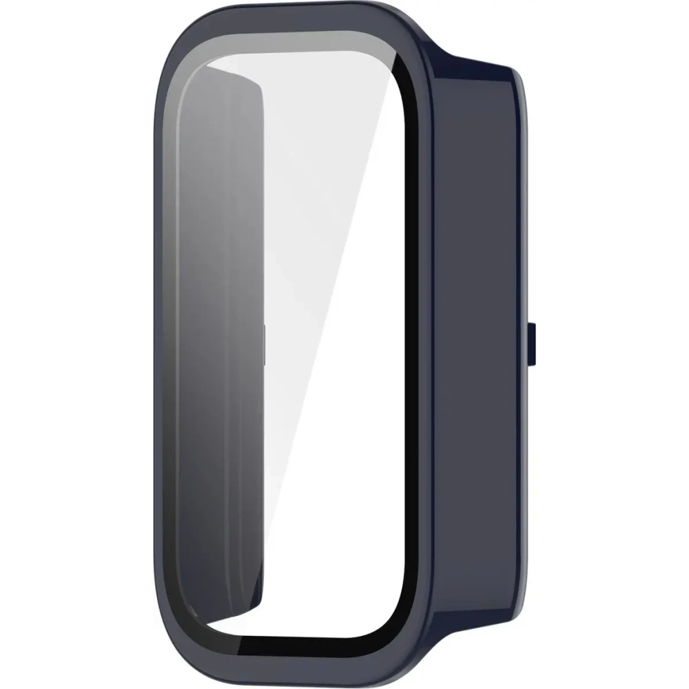 Etui ze szkłem do zegarka Bizon Case+Glass Watch do Xiaomi Smart Band 9 Active / Redmi Smart Band 3 niebieskie