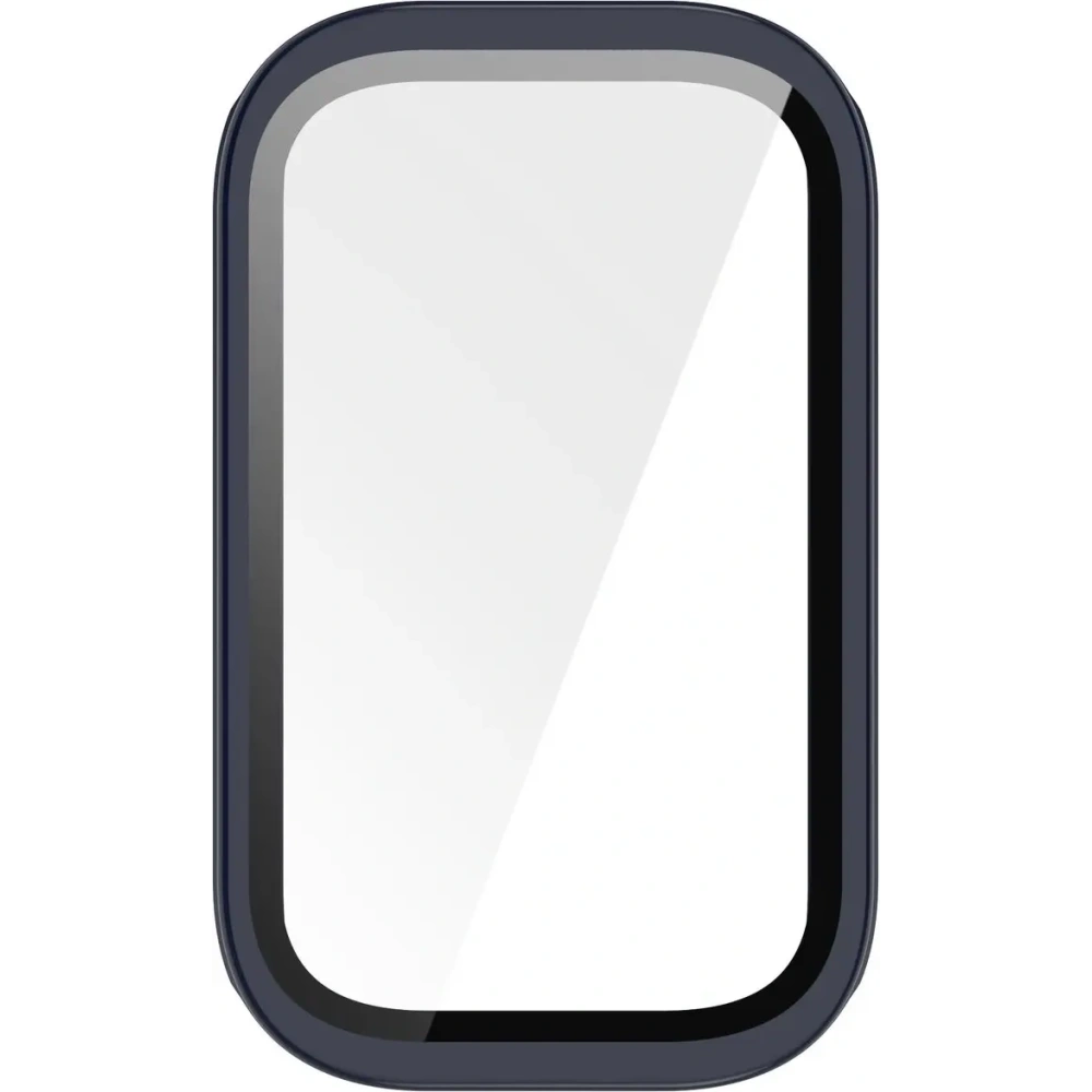 Etui ze szkłem do zegarka Bizon Case+Glass Watch do Xiaomi Smart Band 9 Active / Redmi Smart Band 3 niebieskie