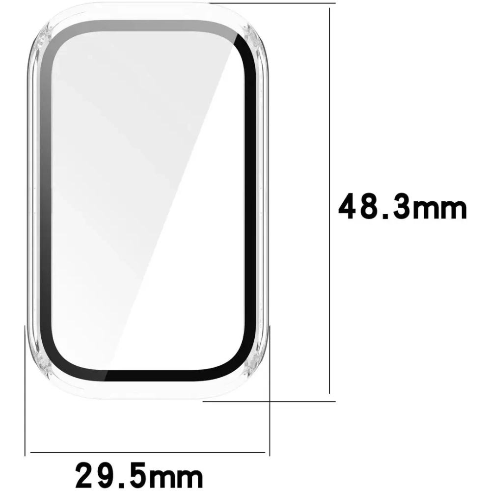 Etui ze szkłem do zegarka Bizon Case+Glass Watch do Xiaomi Smart Band 9 Active / Redmi Smart Band 3 przezroczyste