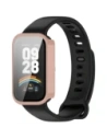 Etui ze szkłem do zegarka Bizon Case+Glass Watch do Xiaomi Smart Band 9 Active / Redmi Smart Band 3 różowe
