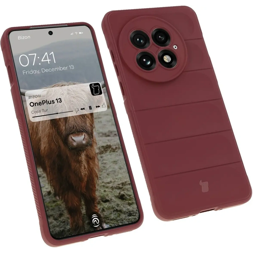 Pancerne etui Bizon Case Tur do OnePlus 13 ciemnofioletowe