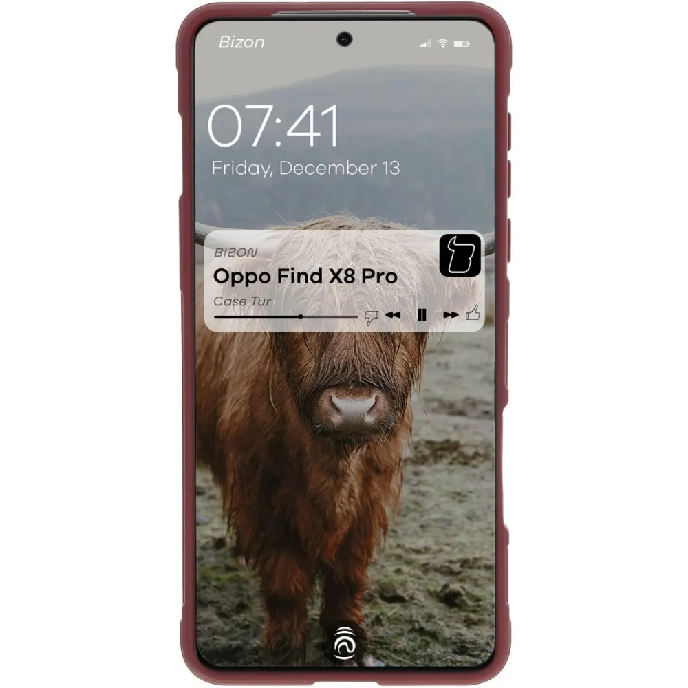 Pancerne etui Bizon Case Tur do Oppo Find X8 Pro ciemnofioletowe