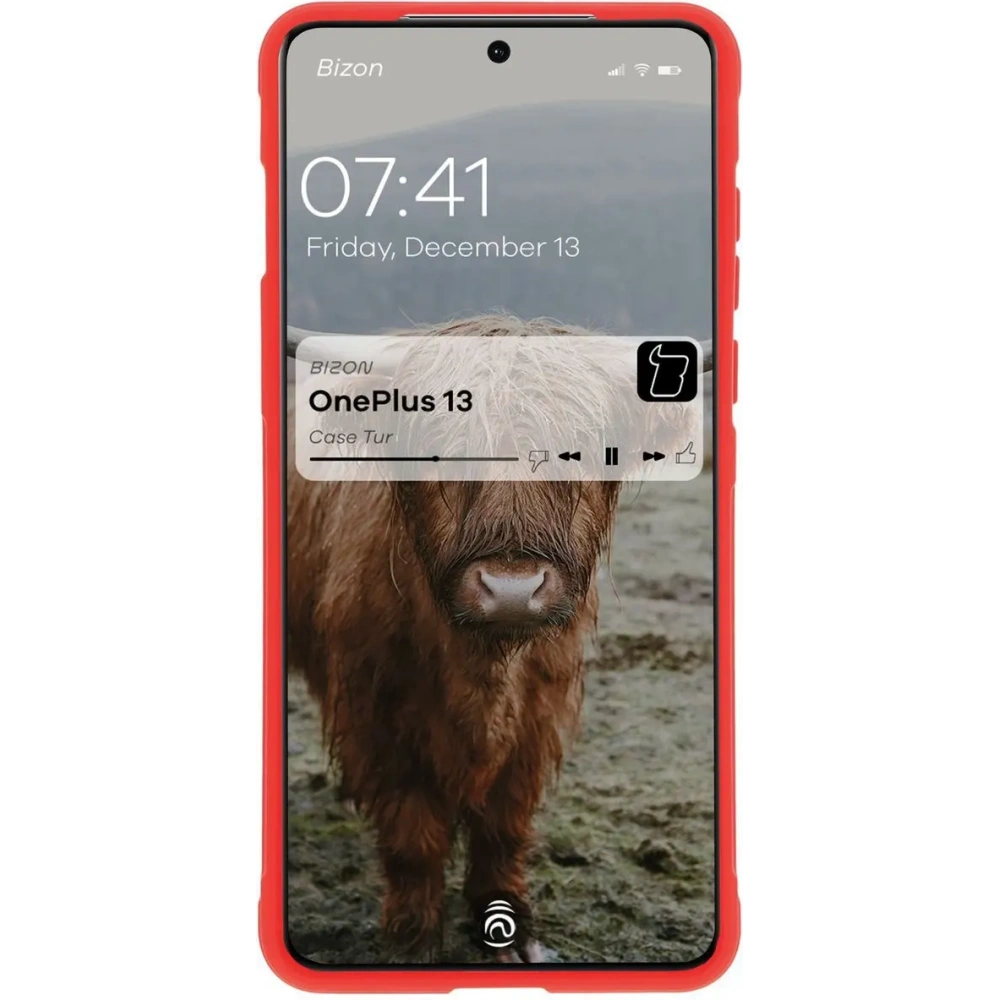 Pancerne etui Bizon Case Tur do OnePlus 13 czerwone