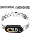 Kup Pasek ze stali nierdzewnej Bizon Strap Watch Aura do Xiaomi Smart Band 9 / 9 NFC / 8 srebrny - BIZ8114 - {ean13} - Sklep Home Screen