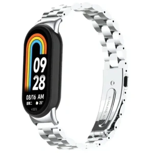 Kup Bizon Strap Watch Aura Xiaomi Smart Band 9 / 9 NFC / 8 argintiu - BIZ8114 - {ean13} - Sklep Home Screen