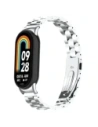 Kup Pasek ze stali nierdzewnej Bizon Strap Watch Aura do Xiaomi Smart Band 9 / 9 NFC / 8 srebrny - BIZ8114 - {ean13} - Sklep Home Screen