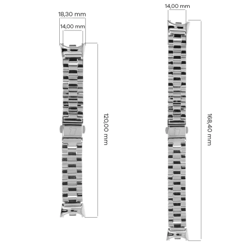 Kup Bizon Strap Watch Aura Xiaomi Smart Band 9 / 9 NFC / 8 argintiu - BIZ8114 - {ean13} - Sklep Home Screen