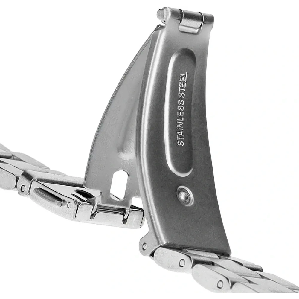 Pasek ze stali nierdzewnej Bizon Strap Watch Aura do Xiaomi Smart Band 9 / 9 NFC / 8 srebrny