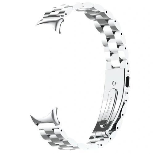 Kup Pasek ze stali nierdzewnej Bizon Strap Watch Aura do Xiaomi Smart Band 9 / 9 NFC / 8 srebrny - BIZ8114 - {ean13} - Sklep Home Screen