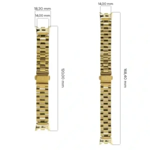 Kup Páska z nerezové oceli Bizon Strap Watch Aura pro Xiaomi Smart Band 9 / 9 NFC / 8 zlatá - BIZ8115 - {ean13} - Sklep Home Screen