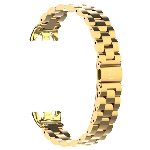 Kup Pasek ze stali nierdzewnej Bizon Strap Watch Aura do Xiaomi Smart Band 9 / 9 NFC / 8 złoty - BIZ8115 - {ean13} - Sklep Home Screen