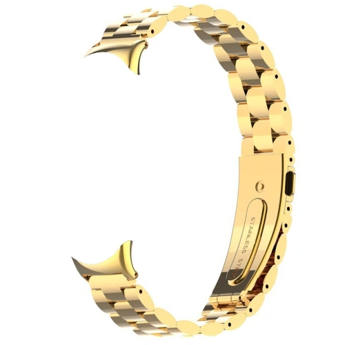 Kup Pasek ze stali nierdzewnej Bizon Strap Watch Aura do Xiaomi Smart Band 9 / 9 NFC / 8 złoty - BIZ8115 - {ean13} - Sklep Home Screen