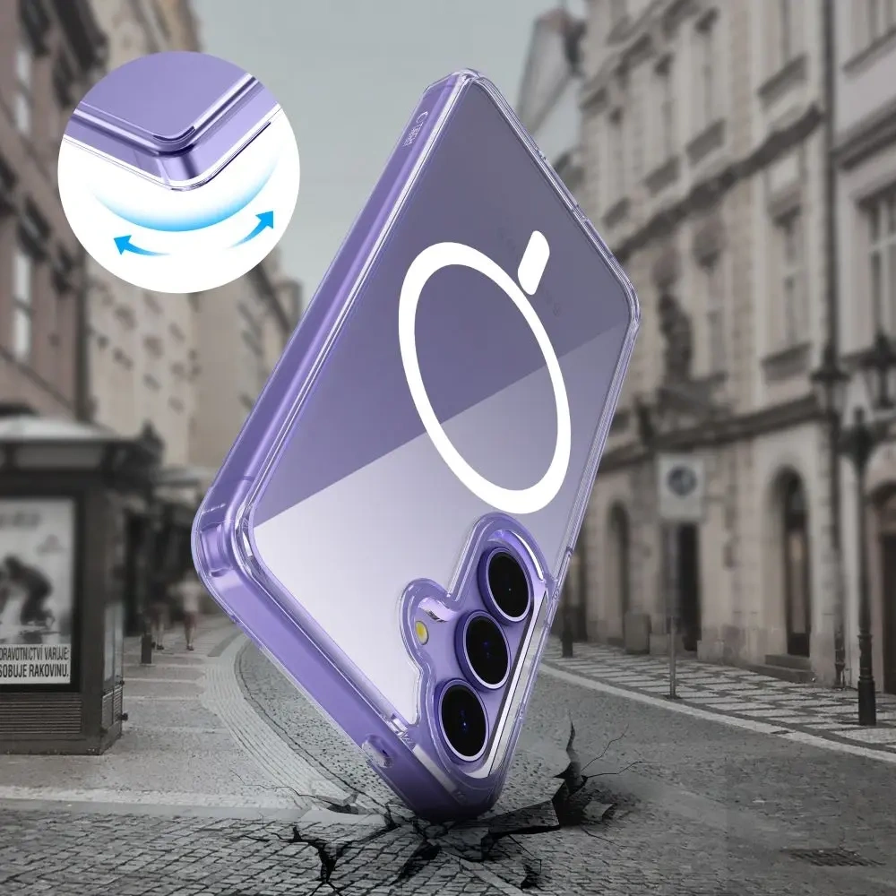 Etui Tech-Protect Flexair Hybrid MagSafe Samsung Galaxy S25+ Plus Clear