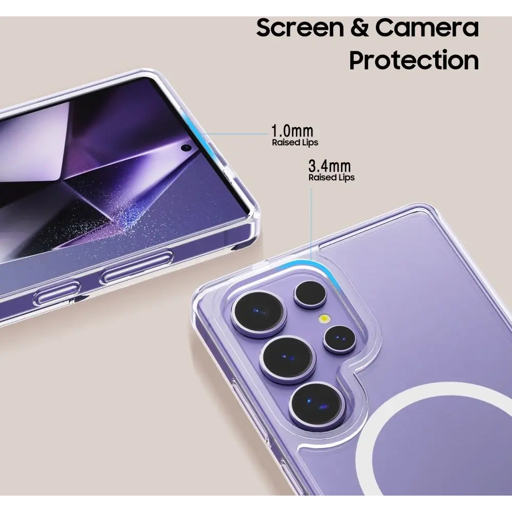 Etui Tech-Protect Flexair Hybrid MagSafe Samsung Galaxy S25 Ultra Clear