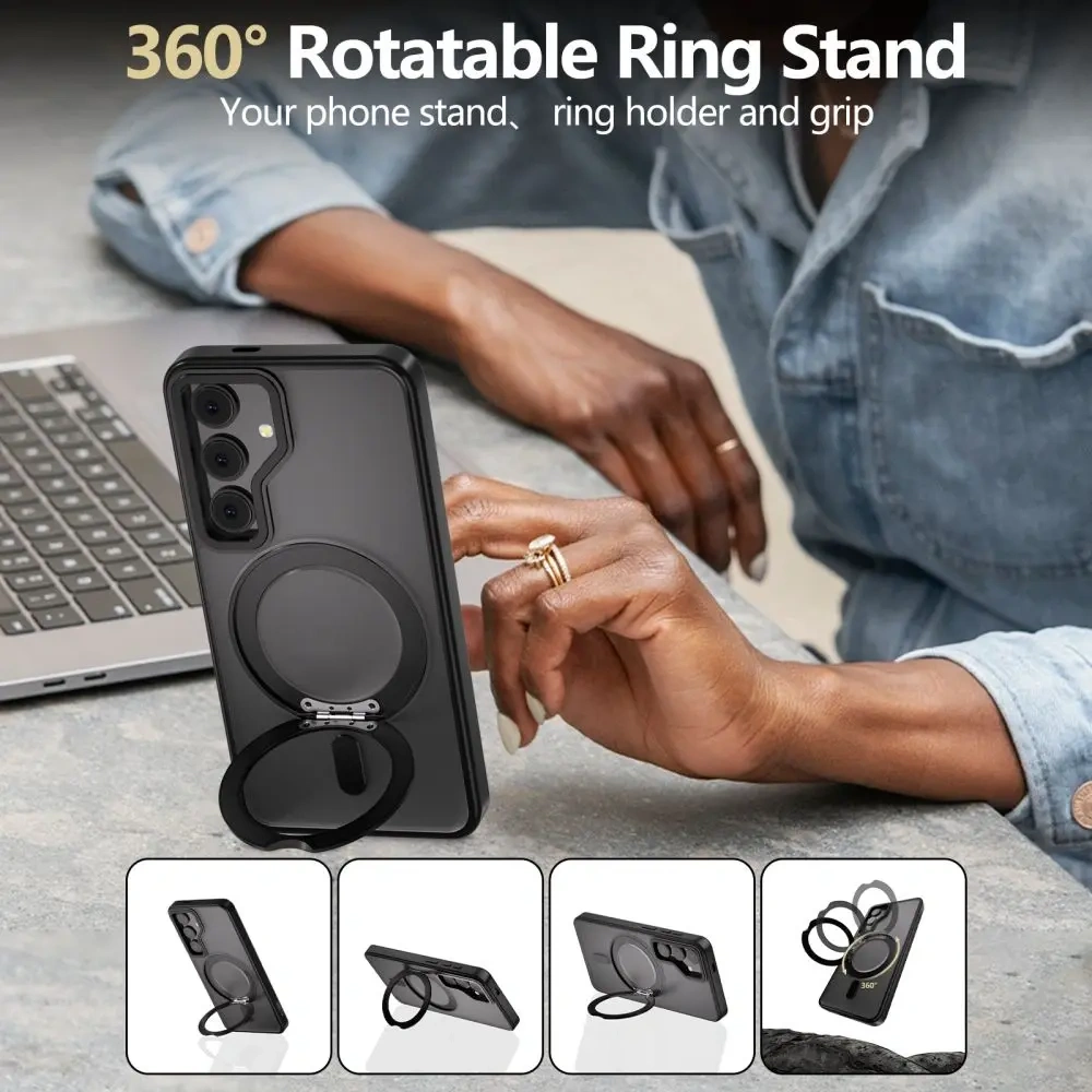 Etui Tech-Protect Magring MagSafe Samsung Galaxy S25 Matte Black