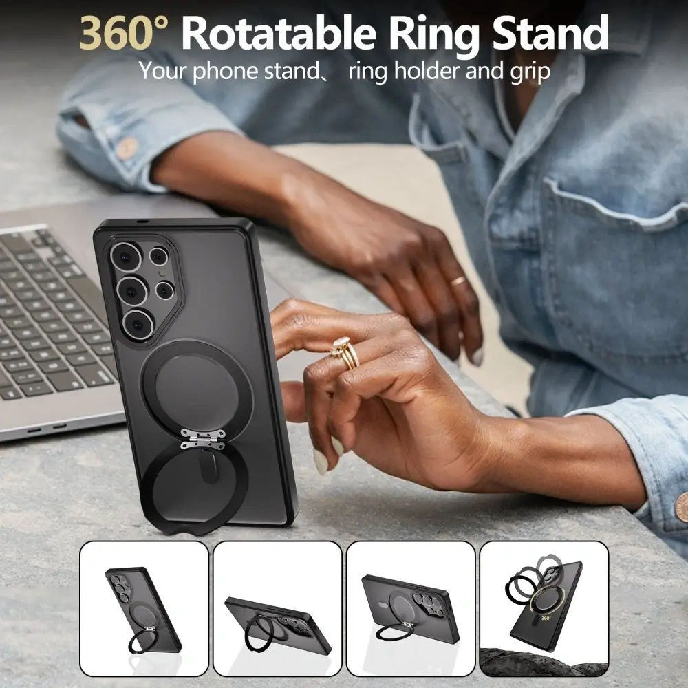 Etui Tech-Protect Magring MagSafe Samsung Galaxy S25 Ultra Matte Black