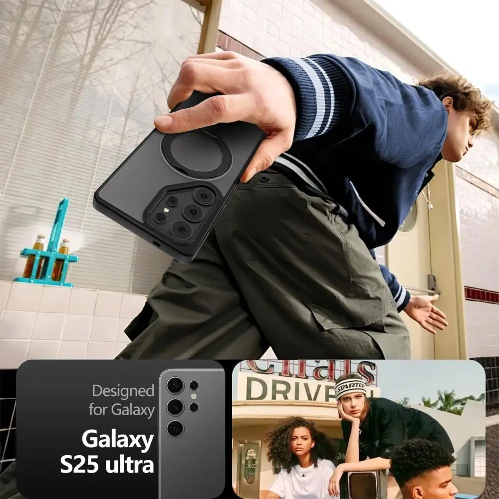 Etui Tech-Protect Magring MagSafe Samsung Galaxy S25 Ultra Matte Black