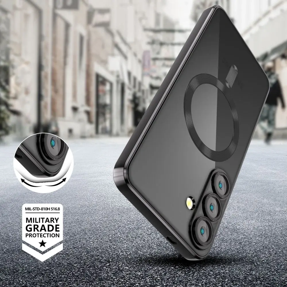 Etui Tech-Protect Magflex MagSafe Samsung Galaxy S25+ Plus Shiny Black