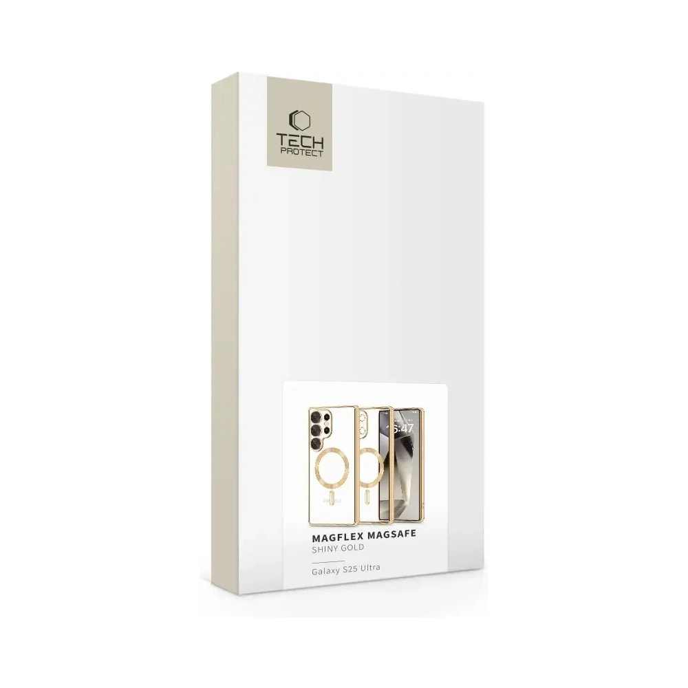 Etui Tech-Protect Magflex MagSafe Samsung Galaxy S25 Ultra Shiny Gold