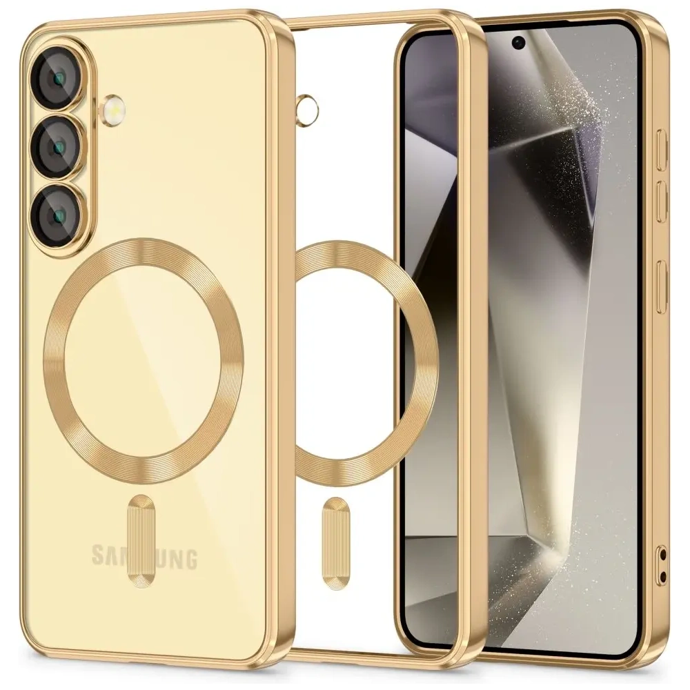 Etui Tech-Protect Magflex MagSafe Samsung Galaxy S25 Shiny Gold