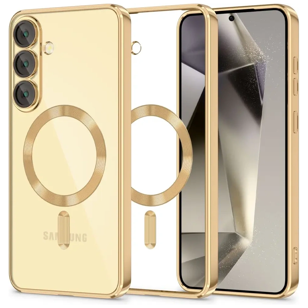 Etui Tech-Protect Magflex MagSafe Samsung Galaxy S25+ Plus Shiny Gold