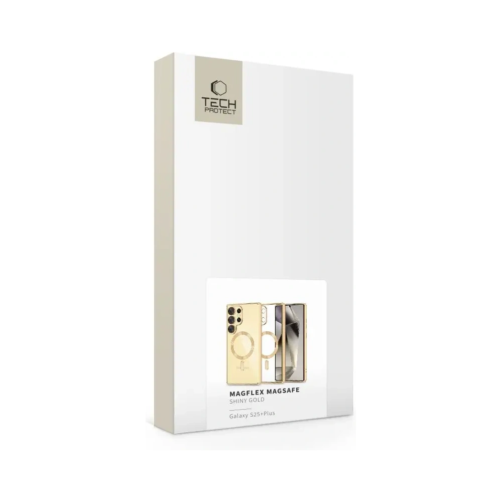 Etui Tech-Protect Magflex MagSafe Samsung Galaxy S25+ Plus Shiny Gold