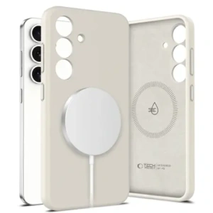 Kup Etui Tech-Protect Liquid Silicone MagSafe Samsung Galaxy S25 Cosmic Latte - THP3780 - {ean13} - Sklep Home Screen